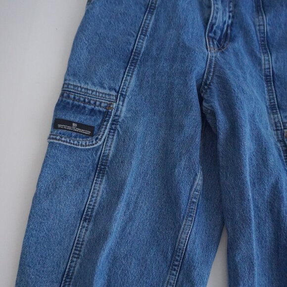 Urban Outfitters BDG Mid Wash Blaine Cargo Elastic Waist Relax Tapered Jeans 25 - Picture 6 of 13